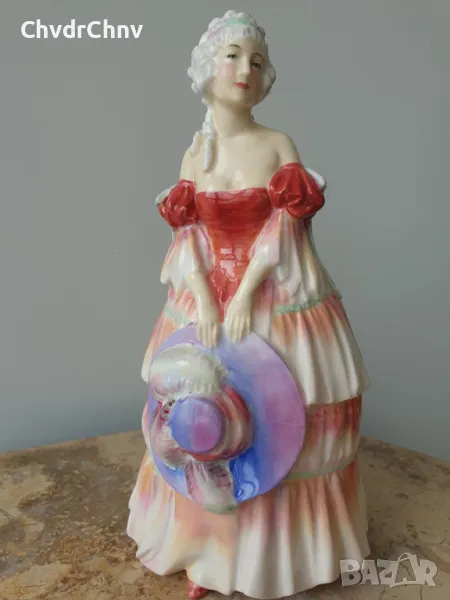 Колекционерска много стара английска порцеланова фигура Royal Doulton Veronica/1930те статуетка 21см, снимка 1