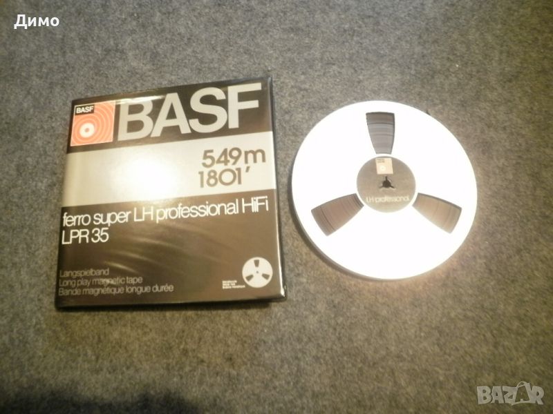 ролка магнетофонна алуминиева BASF LPR35- 18см. с мастербокс, снимка 1