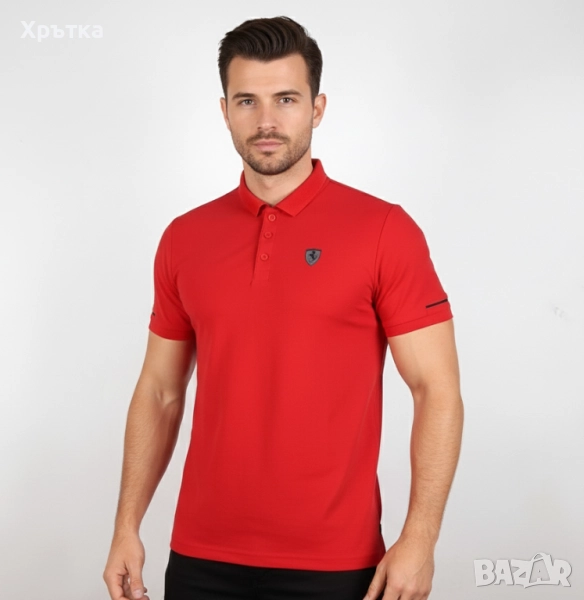 Puma x Ferrari - Оригинална мъжка тениска с яка размер S, снимка 1