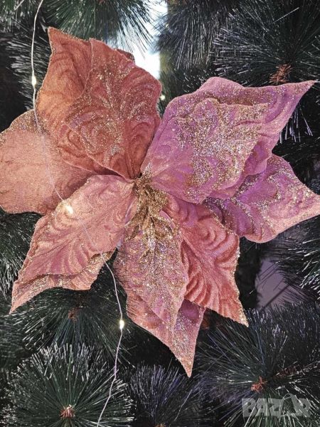 Коледна звезда декорация за елха Christmas Melania, снимка 1