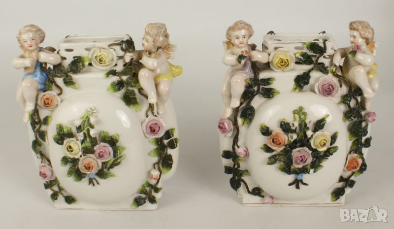 Две вазички на Sitzendorfer с маркировка, снимка 1