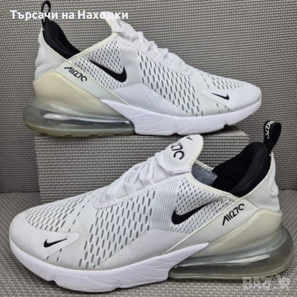 €160 Мъжки маратонки Nike Air Max 270 White Gym Running Sneakers кецове за бягане запазени отлични, снимка 1
