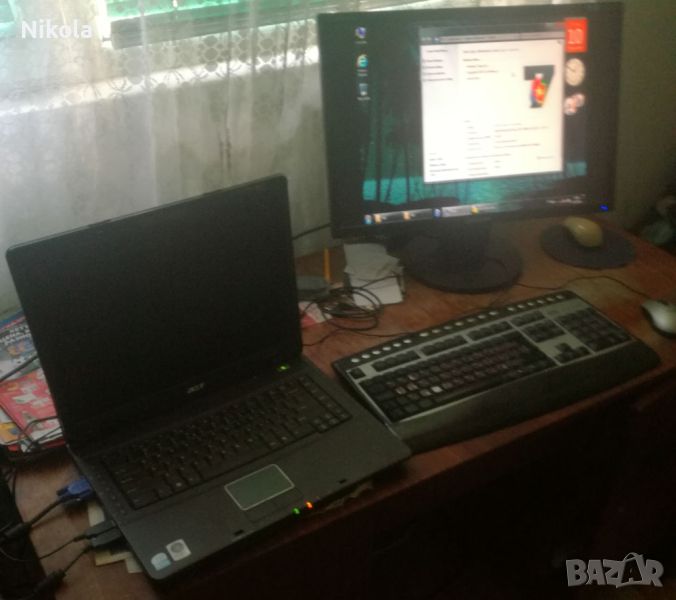 Продавам/Бартер Двуядрен Лаптоп Acer Extensa 5630Z, 400 GB Хард Диск, 2 GB Памет, DVD-RW, Камера !  , снимка 1