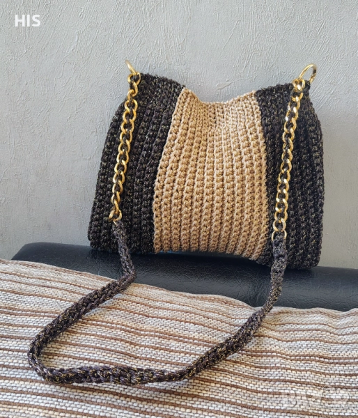 Плетени луксозни дамски чанти, ръчна изработка, модерна визия, снимка 1