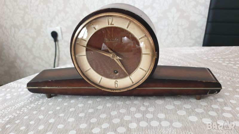 Стар малък немски настолен часовник, снимка 1