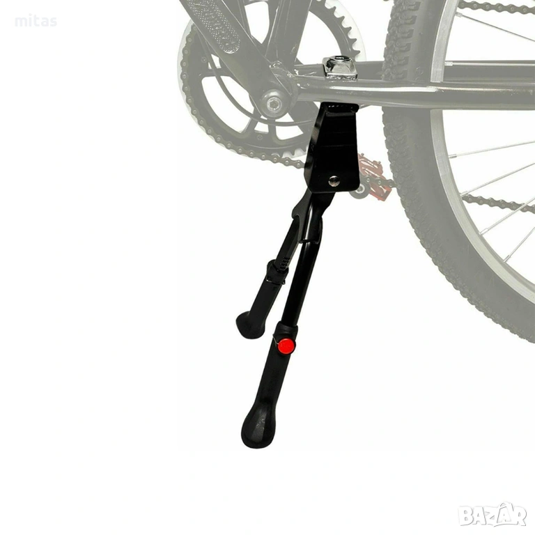 Двойна централна стойка за велосипед WAG, Степенка, Регулилуема, Черна, снимка 1