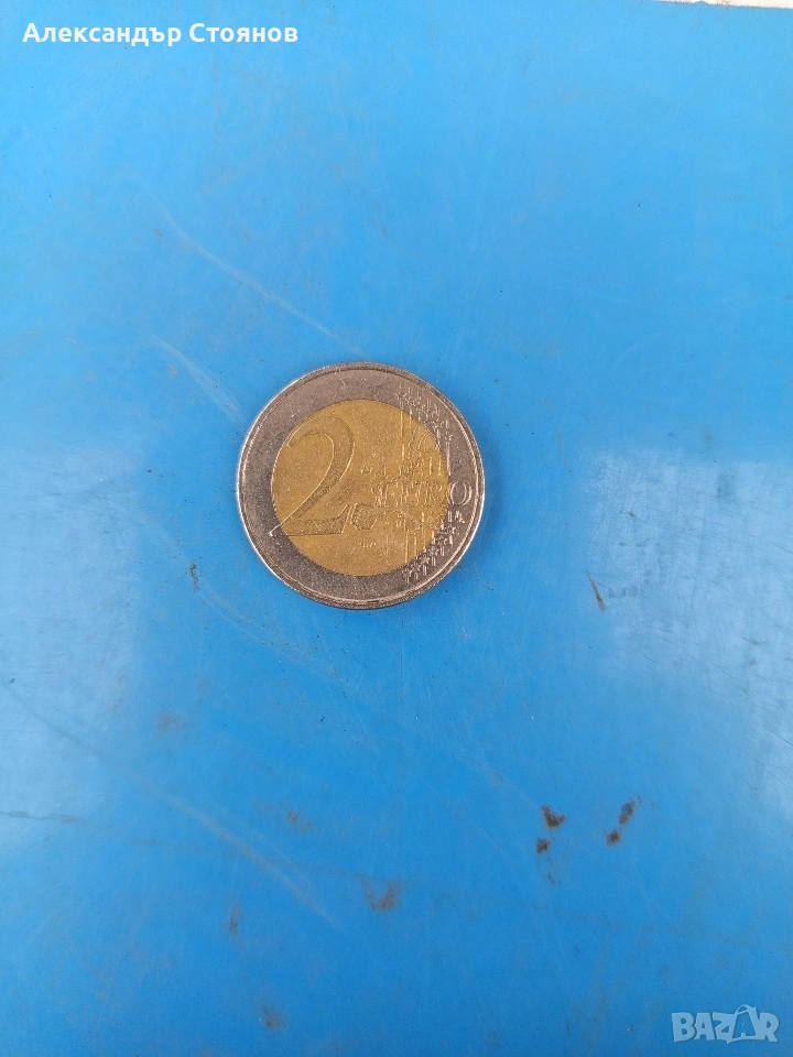 юбилейна монета от 2€ с буквата F, снимка 1