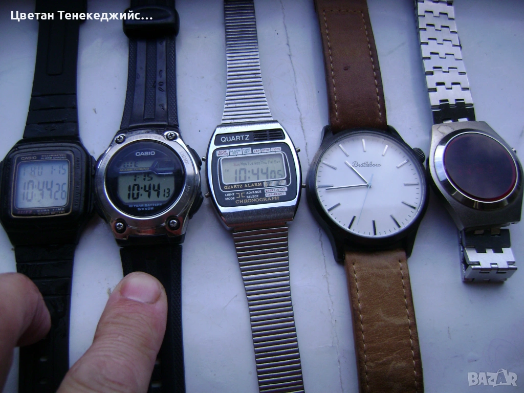 Продавам 5 броя кварцови часовника Casio,Quartz,Bratleboro,Buletronic, снимка 1