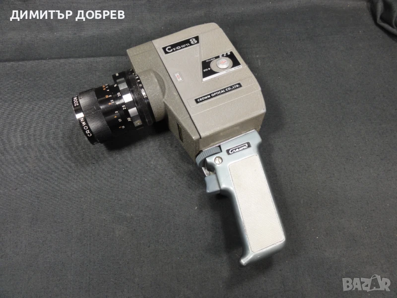 СТАРА РЕТРО 8мм МЕХАНИЧНА ФИЛМОВА КАМЕРА CROWN 8 ZOOM JAPAN, снимка 1