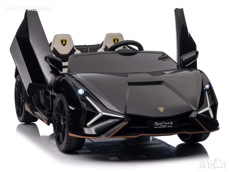 Акумулаторна Двуместна КОЛА Lamborghini SIAN  24V функция дрифт, снимка 1
