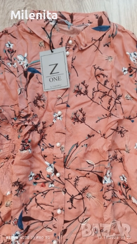 Нова дамска ризка с перли Z-ONE, снимка 3 - Ризи - 52397694