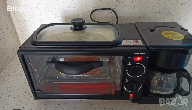 Многофункционална кухненска печка 3в1 – Тостер, Фурна и Кафемашина