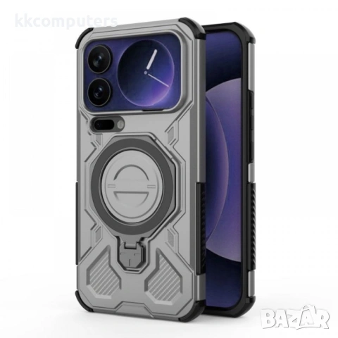 WANLONFENG KJ Калъф за Xiaomi 17 Pro - PC+TPU, Скрита стойка, 2 стъкла, Голям отвор, 4 цвята, снимка 3 - Калъфи, кейсове - 53888767
