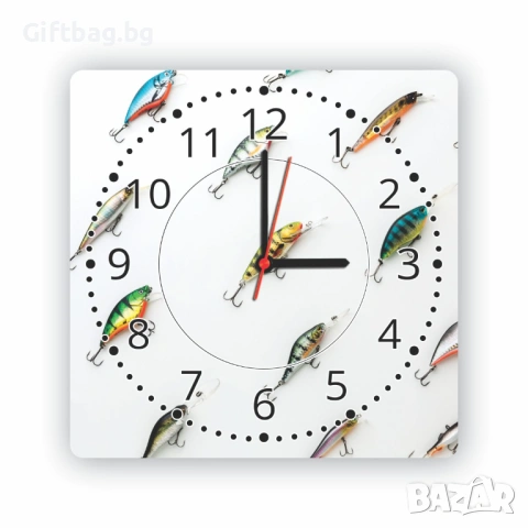 Стенен часовник „Воблери – бял дизайн“