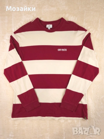 H&M Relaxed Fit Мъжка Блуза на Райета Streetwear Размер L (MSRP €30)