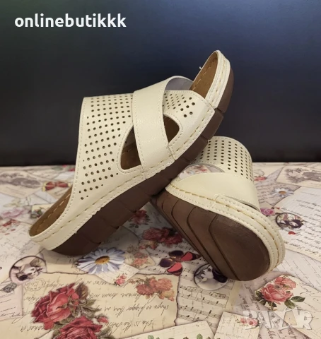 Анатомични чехли със стелки от естествена кожа 🍒