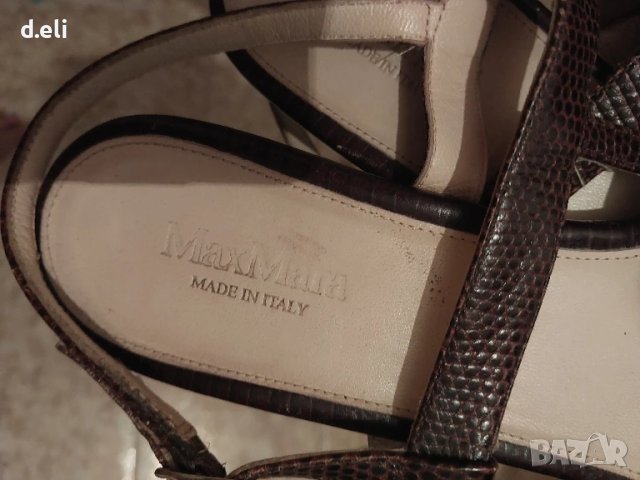 Max Mara Original Size 39 100% Кожа Стелка фит зона 24.5 см., снимка 3 - Сандали - 50963097