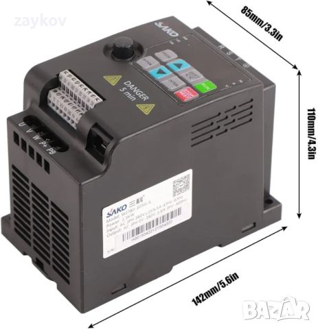 380V честотен инвертор мини VFD 3 фазен AC инвертор SKI780 за 3 фазни трифазни двигатели, снимка 5 - Друга електроника - 46475842