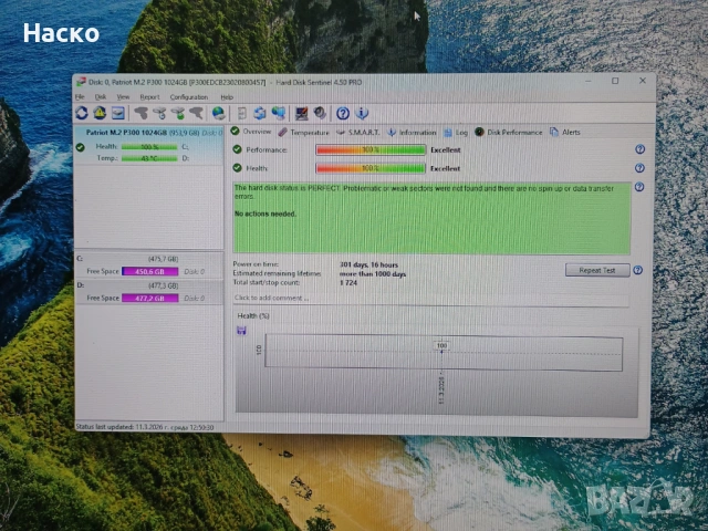 Patriot 1TB SSD M.2, снимка 3 - Твърди дискове - 53823805
