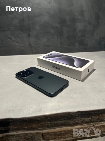КАТО НОВ Iphone 15 Pro 256 GB Blue Titanium, снимка 3 - Apple iPhone - 52887749