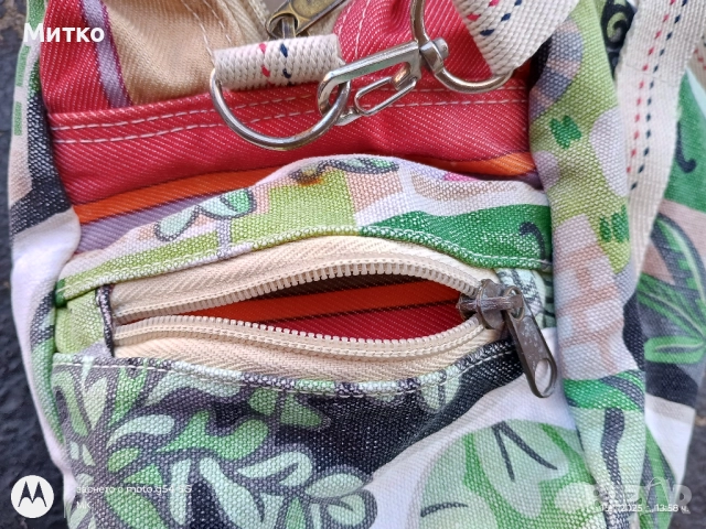 Тинейжърска арт брезентова дамска чанта, снимка 6 - Чанти - 52642487