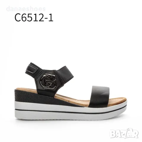 Дамски сандали на платформа в черно , снимка 1
