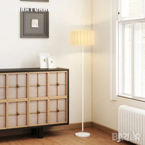 HOMCOM Подова лампа в ретро стил, снимка 6 - Настолни лампи - 53613898