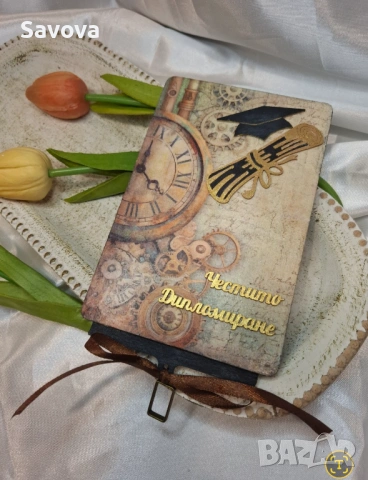 Дървена картичка за пари Честито дипломиране II, снимка 2 - Сувенири от дърво - 53242827