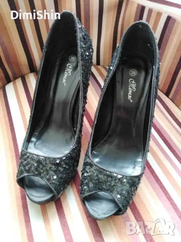 Елегантни обувки с висок ток Мегияс, снимка 2 - Дамски обувки на ток - 52533491