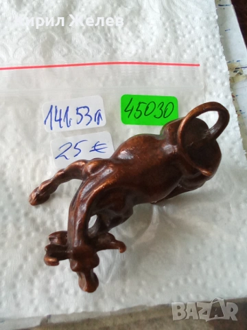 Бронзова фигурка на бик 45030, снимка 10 - Колекции - 54199538