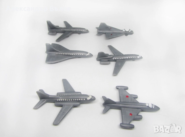 Комплект от 6 Стари Играчки Самолетчета Авиация, снимка 7 - Колекции - 52703579