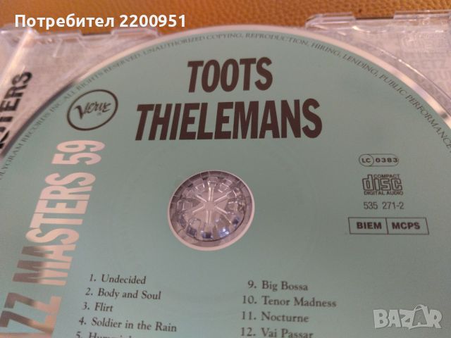 TOOTS THELEMANS, снимка 7 - CD дискове - 46124506