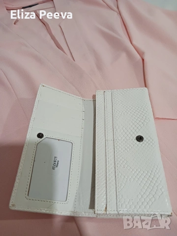 Бяло портмоне от естествена кожа, снимка 4 - Чанти - 53222153