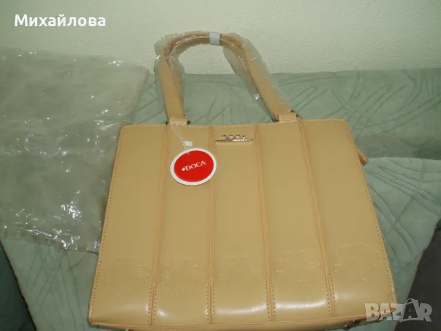 Страхотна  чанта Doca Нова с етикет.Цвят охра., снимка 5 - Чанти - 49990784