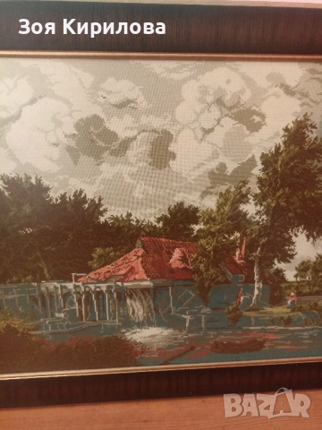 Гоблен Холандската воденица, снимка 3 - Гоблени - 52423198