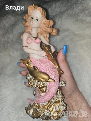 Гипсова статуетка,украшение-русалка 22см., снимка 3 - Статуетки - 53584972