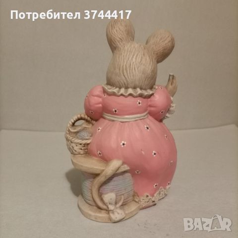 Рядка Находка Очарователна винтаж старинна фигура на Заек изработка от Shawnee Pottery , снимка 3 - Декорация за дома - 45163885