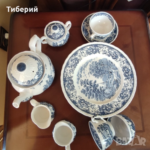 Порцеланов сервиз за чай/чинии плитки Royal Tudor Ware, снимка 12 - Сервизи - 52162533