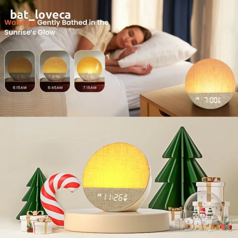 Нов Dreamegg Sunrise 1 - будилник при изгрев,машина за бял шум с 29 звука, снимка 4 - Спални и легла - 53751052