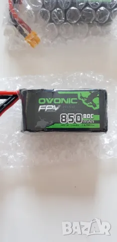 Батерия за дрон, RC колички 4 x Ovonic 4S Lipo 850Mah 4S1P 80C 14.8V Lipo Battery Pack with XT30, снимка 4 - Дронове и аксесоари - 48356793