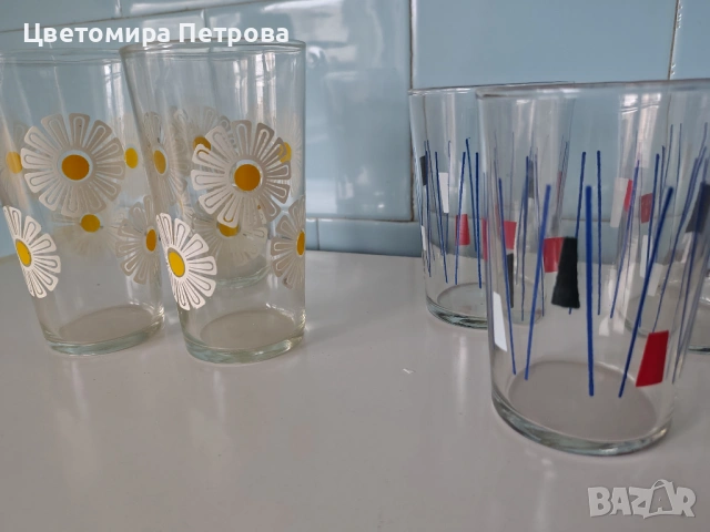 Ръчно рисувани чаши за вода и сок , снимка 6 - Чаши - 53204681