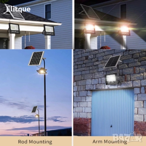 Комплект соларна лампа с дистанционно и соларен панел, 300W мощност,IP66, снимка 2 - Соларни лампи - 52869935