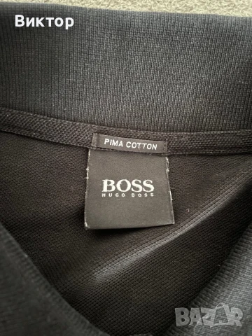 Boss Тениска Черна, снимка 2 - Тениски - 50875576