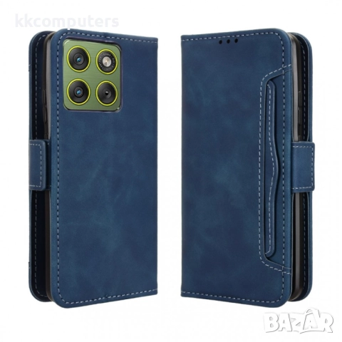 Защитен Кожен калъф Портфейл за Motorola Edge 70 5G със Стойка и Магнитно затваряне | Вкл. Протектор