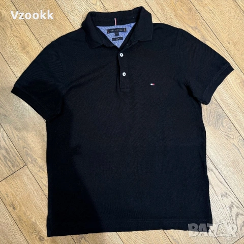 Мъжка тениска с яка Tommy Hilfiger | M размер, снимка 2 - Тениски - 53712695