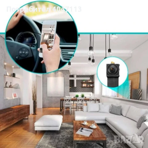 Wi Fi мини скрита камера с Full HD 4K качество на образа и антена V 89, снимка 2 - Камери - 51076688