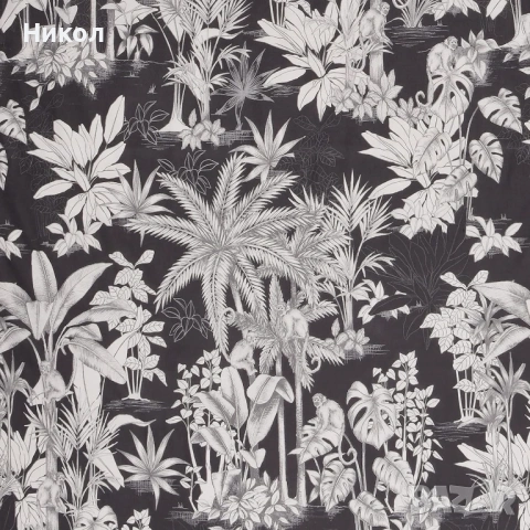 Комплект Sleepdown Tropical Monkey Black Natural, двулицев, Super King (260x200 см) , снимка 6 - Спално бельо - 53143656