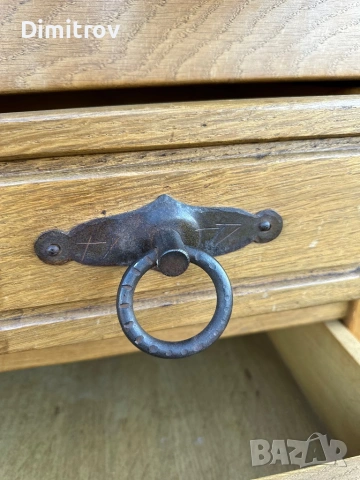 Масивен дъбов шкаф / малък бюфет – 2 врати + 2 чекмеджета, снимка 7 - Бюфети - 53958717