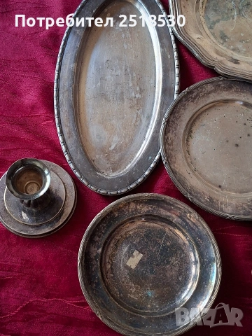 Посребрени старинни съдове, снимка 10 - Антикварни и старинни предмети - 53105557