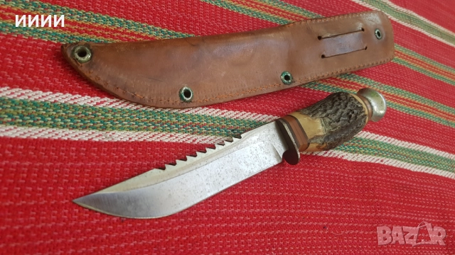 Стражарски нож с трион, снимка 2 - Антикварни и старинни предмети - 52156756